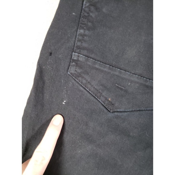 WT02 Jeans Mens 34×30 Black Denim Mid Rise Straight Wide Leg Gurnge Outdoor - Picture 9 of 9